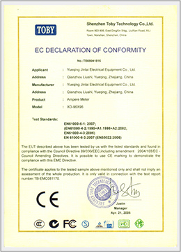 EC DECLARATION OF CONFORMITY